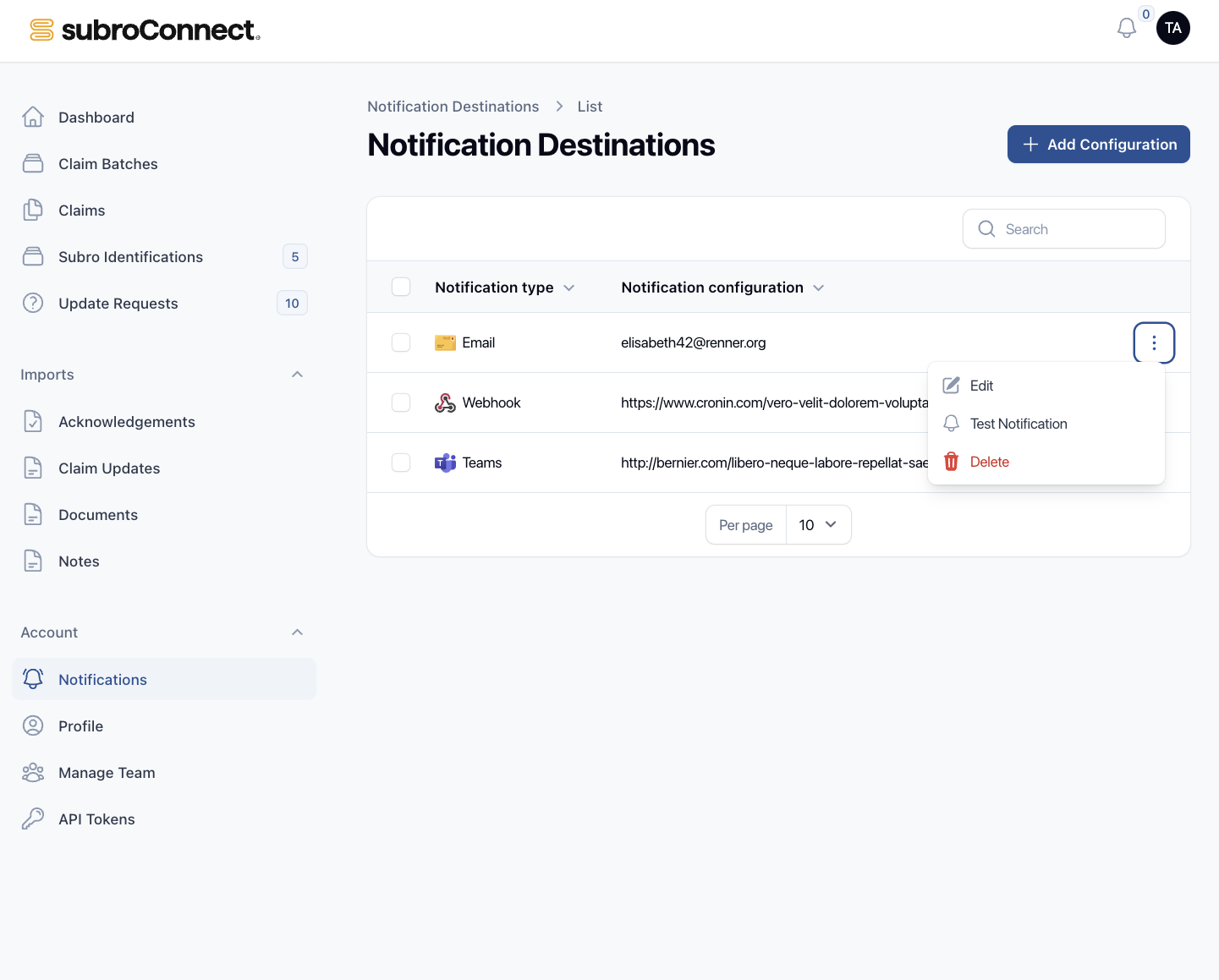Testing Notifications